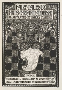Semboller ve kareler içeren resimli başlık sayfası. by Harry Clarke