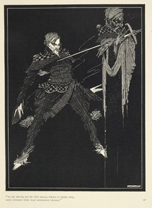 "Ölümümde, sana ait olan bu görüntüye bak, kendini nasıl tamamen öldürmüşsün". "William Wilson", The Gift (1839)'da anlatıcının ikizi. by Harry Clarke