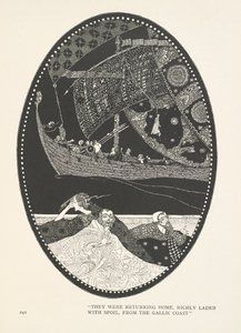 Bataklık Kralının Kızı. Galya Sahili'nden zengin bir ganimet yüklü olarak evlerine dönüyorlardı. by Harry Clarke
