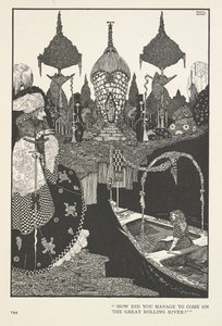 Kar Kraliçesi. Büyük dalgalı nehre gelmeyi nasıl başardın? by Harry Clarke