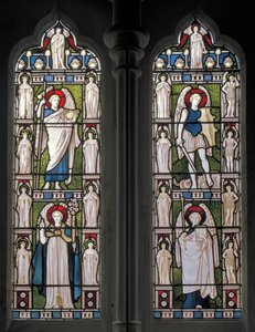 Minley, St Andrew, James Powell & Sons, Harry Ellis Wooldridge, Melekler ve Başmelekler, 1870