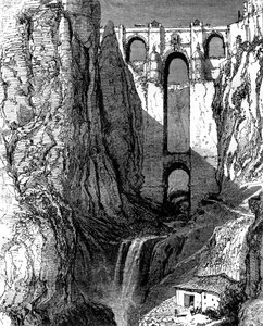 New Bridge, Ronda, İspanya, 19. yüzyıl.