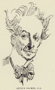 Arthur Hacker, ABD by Harry Furniss