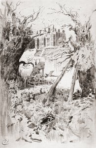 Kasvetli ev. Charles Dickens'ın Kasvetli Ev romanı için Harry Furniss'in çizimi, The Testimonial Edition'dan, 1910'da yayınlandı. by Harry Furniss
