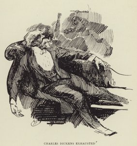 Charles Dickens yorgun by Harry Furniss
