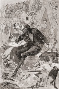 David Copperfield. The Testimonial Edition'dan Charles Dickens romanı David Copperfield için Harry Furniss'in illüstrasyonu, 1910'da yayınlandı. by Harry Furniss