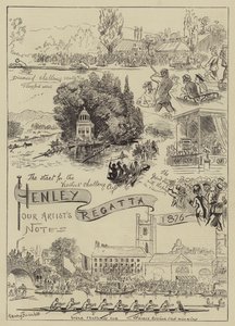 Henley Yarışı, 1876 by Harry Furniss