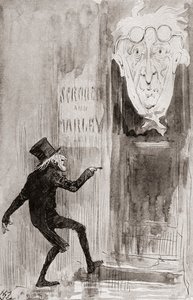 Charles Dickens'ın Noel Kitaplarından Bir Noel Şarkısı için İllüstrasyon