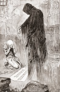 Charles Dickens'ın Noel Kitaplarından Bir Noel Şarkısı için İllüstrasyon by Harry Furniss