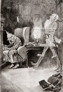 Charles Dickens'ın Noel Kitaplarından Bir Noel Şarkısı için İllüstrasyon