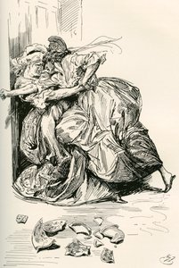 Charles Dickens'ın İki Şehrin Hikayesi Romanı için İllüstrasyon by Harry Furniss
