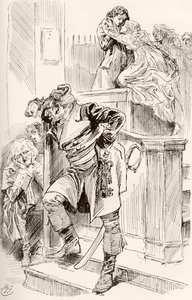 Charles Dickens'ın İki Şehrin Hikayesi Romanı için İllüstrasyon by Harry Furniss