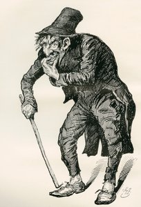 Charles Dickens'ın The Old Curiosity Shop için İllüstrasyonu by Harry Furniss