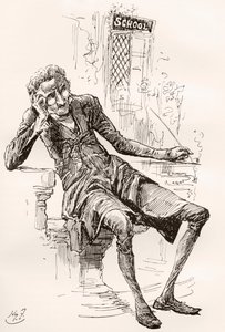 Charles Dickens'ın The Old Curiosity Shop için İllüstrasyonu by Harry Furniss