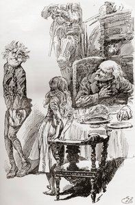 Charles Dickens'ın The Old Curiosity Shop için İllüstrasyonu by Harry Furniss