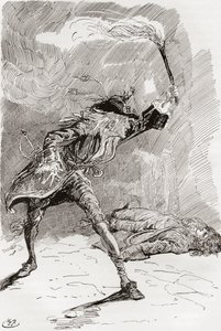 Charles Dickens'ın romanı Barnaby Rudge için İllüstrasyon by Harry Furniss