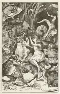 Lewis Carroll tarafından Sylvie ve Bruno için illüstrasyon by Harry Furniss
