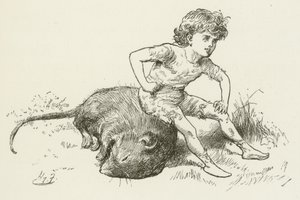 Lewis Carroll tarafından Sylvie ve Bruno için illüstrasyon by Harry Furniss