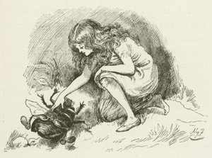 Lewis Carroll tarafından Sylvie ve Bruno için illüstrasyon by Harry Furniss