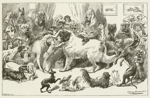 Lewis Carroll tarafından Sylvie ve Bruno için illüstrasyon by Harry Furniss