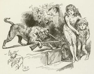 Lewis Carroll tarafından Sylvie ve Bruno için illüstrasyon by Harry Furniss