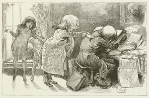 Lewis Carroll tarafından Sylvie ve Bruno için illüstrasyon by Harry Furniss