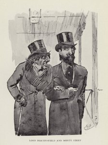 Lord Beaconsfield ve Monty Corry by Harry Furniss
