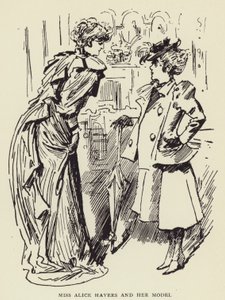 Bayan Alice Havers ve Modeli by Harry Furniss