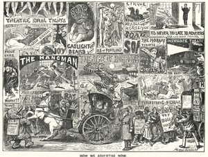 Punch karikatür: Şimdi Nasıl Reklam Veriyoruz (gravür) by Harry Furniss