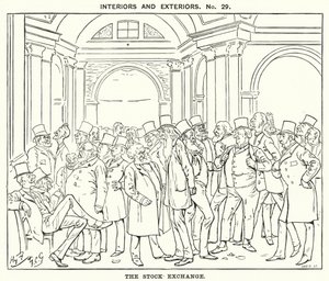Yumruk karikatür: Borsa (gravür) by Harry Furniss