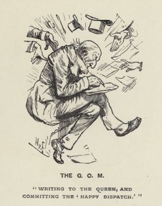 The Grand Old Man - GOM - WE Gladstone (taş) by Harry Furniss