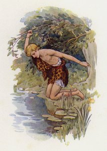 Narcissus (renkli lito) by Harry George Theaker