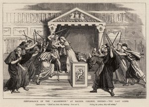 Agamemnon'un Balliol College, Oxford'daki Performansı, Son Sahne by Harry Hamilton Johnston