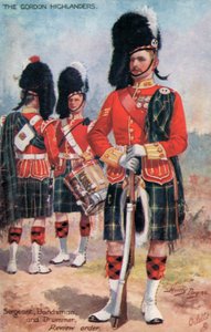Gordon Highlanders, Çavuş, Bandsman ve Davulcu, İnceleme Sırası (renkli taş)