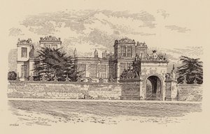 Hardwick Hall, Derbyshire (renkli taş) by Harry Percy Clifford