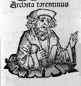 Yunan filozof Tarantolu Archytas (MÖ 435-347) filozof Pisagorcu, matematikçi, astronom. Hartmann Schedel