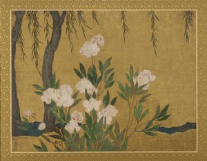 Şakayık ve söğütler, Momoyama veya Edo dönemi, 17. yüzyılın başları. by Hasegawa Tonin