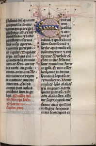 Müjdeci Portreleri ile İncil Kitabı: Dekore Edilmiş Baş Harf, c. 1480. by Hausbuch Master