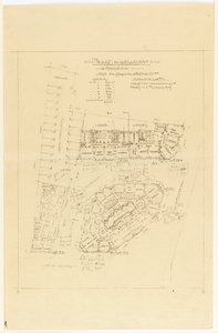 Plan, Project de Lotnement, rue Gros ve rue de la Fontaine, Paris by Hector Guimard