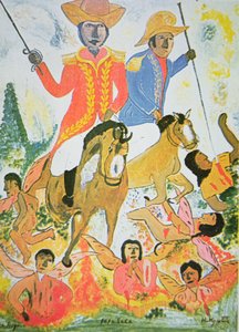 Papa Zaca, Vudu Tarım Tanrısı (gemide yağ) by Hector Hyppolite