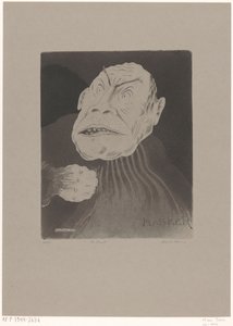 De bruut (nesne üzerinde orijinal başlık) Masker (nesne üzerinde orijinal seri başlığı) by Hein von Essen (signed by artist)