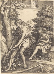 Adem ve Havva İş Başında by Heinrich Aldegrever