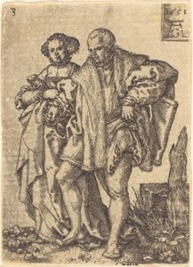 Dans Eden Çift, 1551. by Heinrich Aldegrever