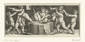 Bir kuyuda çocuklu Frizce by Heinrich Aldegrever