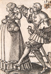 Küçük Düğün Dansçıları serisinden, 1538. by Heinrich Aldegrever