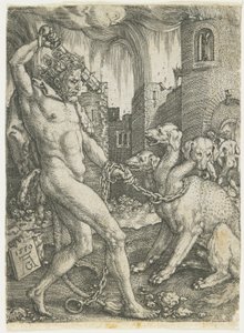 Herkül Zincirleri Cerberus, 1550 by Heinrich Aldegrever