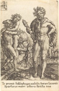 Herkül ve Anteus by Heinrich Aldegrever