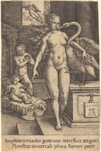 Çocukken Herkül, 1550. by Heinrich Aldegrever