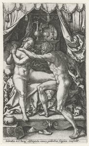 Lucretia en Sextus Tarquinius by Heinrich Aldegrever