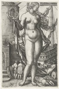 Luna (nesne üzerindeki başlık) Diana Yedi Gezegen (dizi başlığı) by Heinrich Aldegrever
